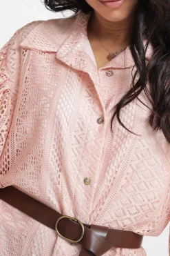 Abito Camicia Corto - Cipria