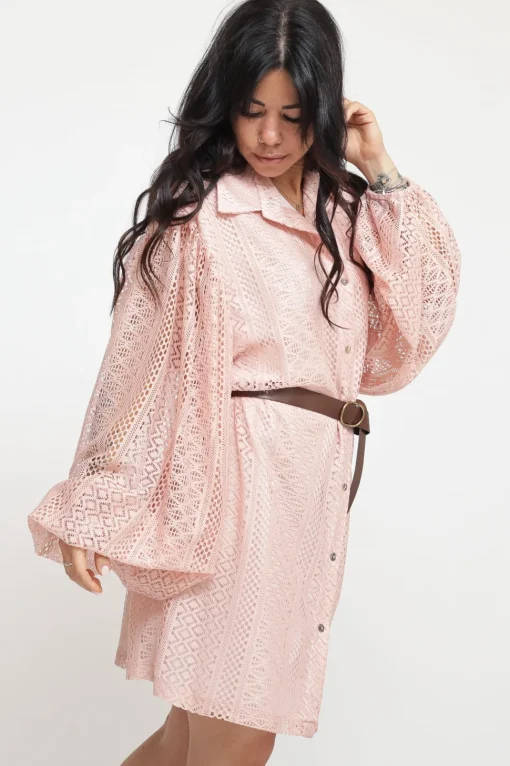 Abito Camicia Corto - Cipria