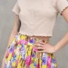 Babylock Ruffle Top - Light Beige