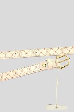 Belt H2 CM Full Grain Monogram GreyHound Buckle - Monogram Marshmallow/Orange