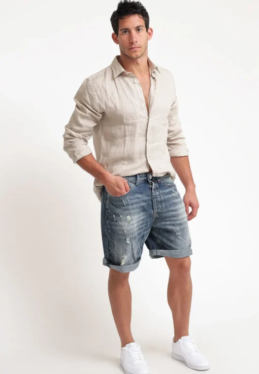Bermuda Denim Scuro Rotto