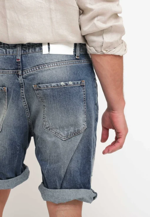 Bermuda Denim Scuro Rotto