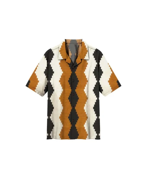 Bowling Shirt Short Sleeve Curcuma Brown