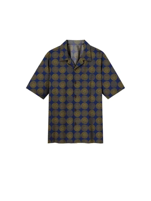 Bowling Shirt Short Sleeve Lagos Navy