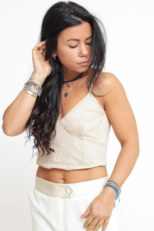 Bustier Pizzo - Sabbia