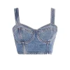 Bustier Top - Denim Medium
