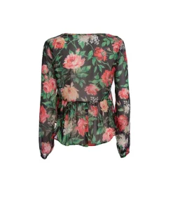 Camicia Balza Sc/V Fantasia Donna - Nero Fiori