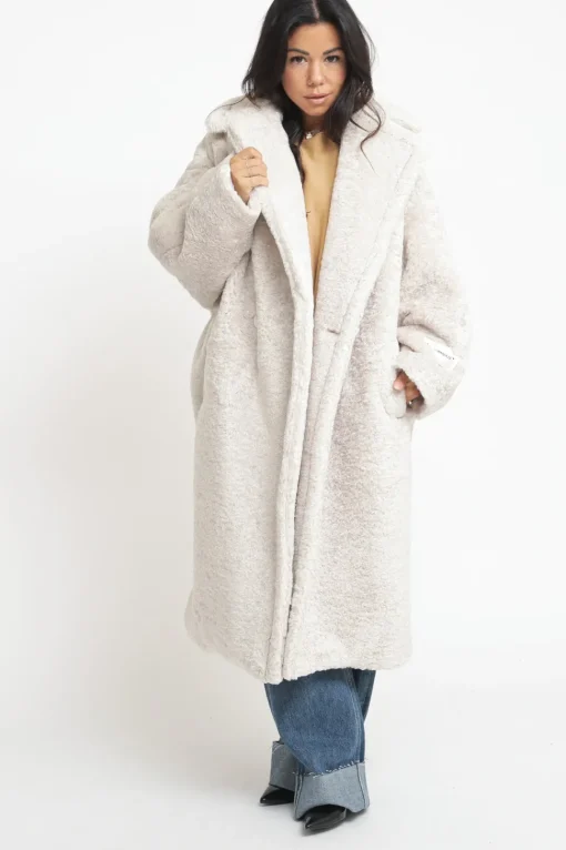 Cappotto Over Doppiopetto In Eco - Bianco Burro