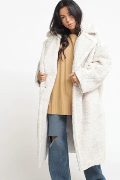 Cappotto Over Doppiopetto In Eco - Bianco Burro