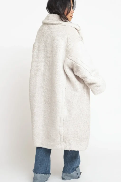 Cappotto Over Doppiopetto In Eco - Bianco Burro