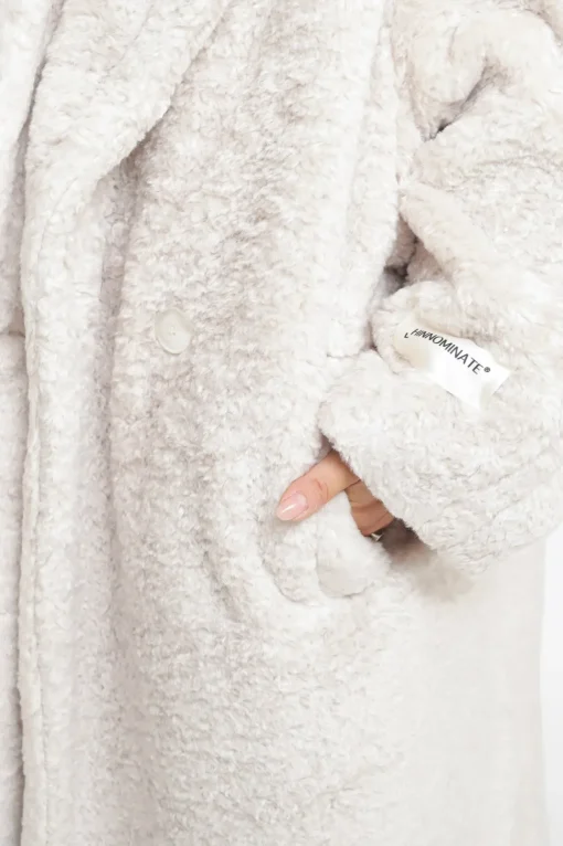 Cappotto Over Doppiopetto In Eco - Bianco Burro
