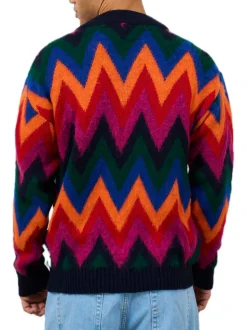 Cardigan Zigzag Garzato - Colore Unico