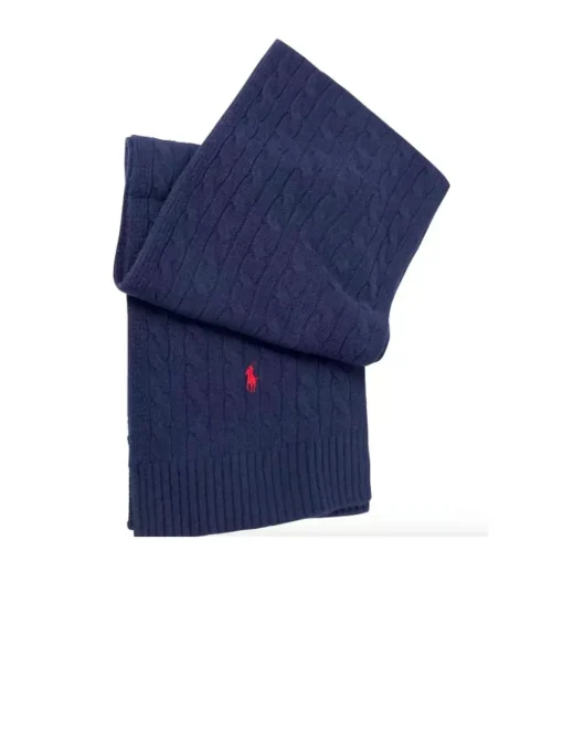 Classic Cable Scarf Oblong - Newport Navy