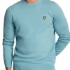 Cotton Merino Crew Neck Jumper - Blue Smoke
