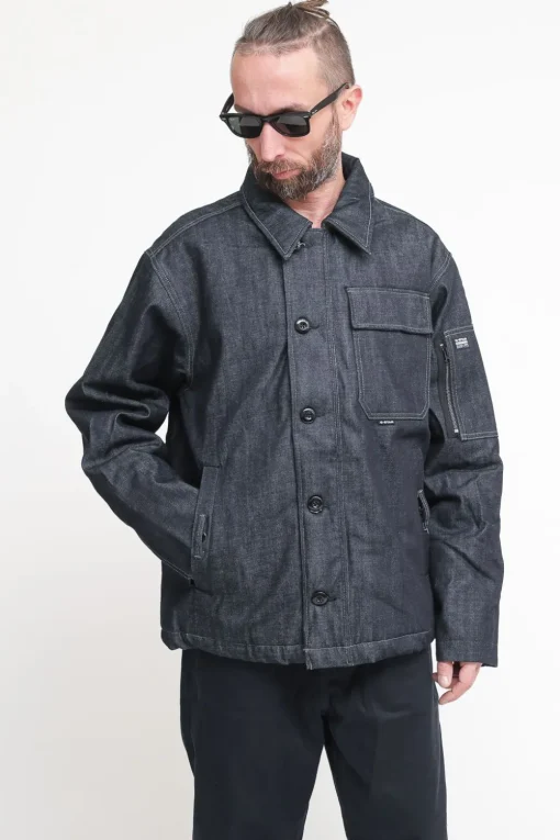 Deck Padded Denim Jacket - Raw Denim