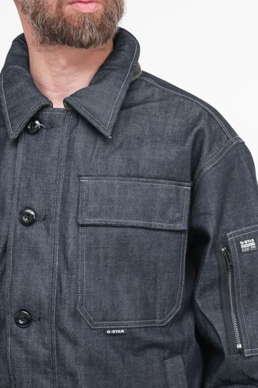Deck Padded Denim Jacket - Raw Denim