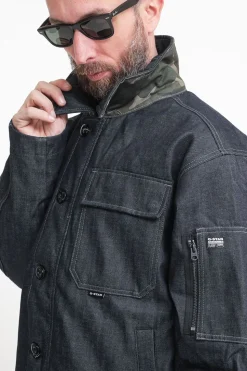 Deck Padded Denim Jacket - Raw Denim