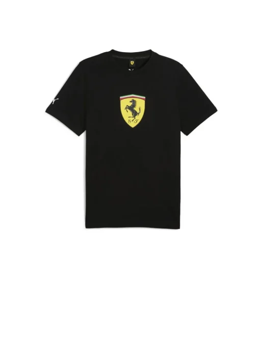 Ferrari Race Colored Big Shiel Tee - Black