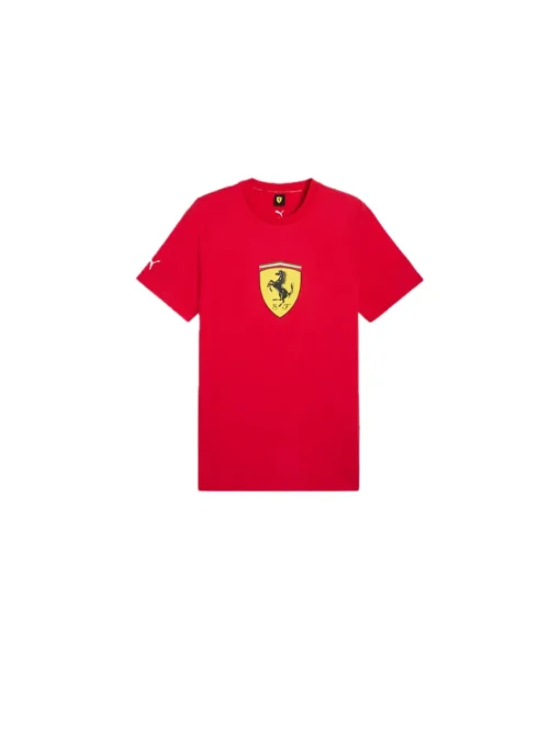 Ferrari Race Colored Big Shiel Tee - Rosso Corsa