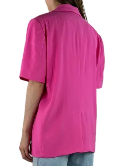 Giacca Blazer Manica Corta - Fucsia