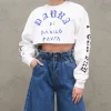 Gigi Crop T-Shirt - White Icarus