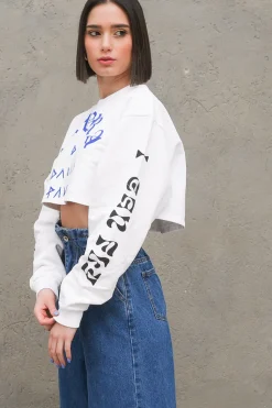 Gigi Crop T-Shirt - White Icarus