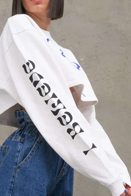 Gigi Crop T-Shirt - White Icarus
