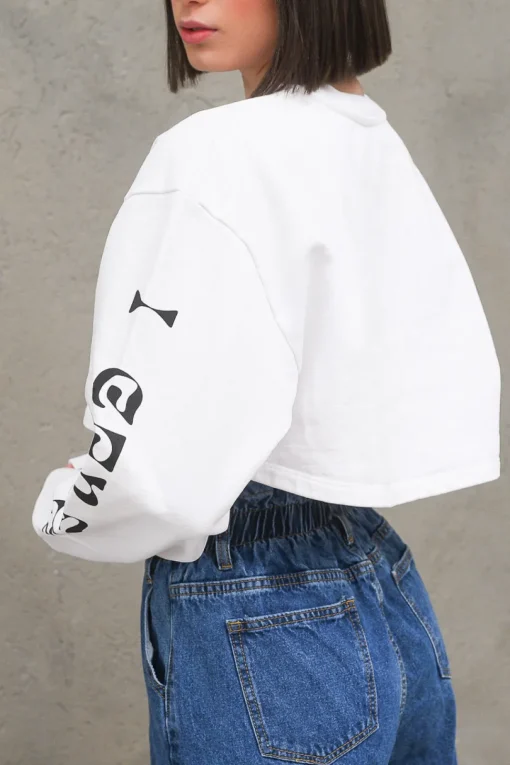 Gigi Crop T-Shirt - White Icarus