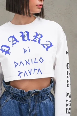 Gigi Crop T-Shirt - White Icarus