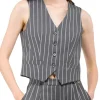 Gilet 4 Bottoni - Grigio Gessato