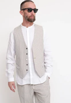 Gilet Uomo Righe - Sabbia
