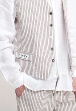 Gilet Uomo Righe - Sabbia