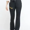 Graffiti Flare Salma Pant - Acid Black