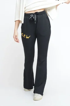 Graffiti Flare Salma Pant - Acid Black