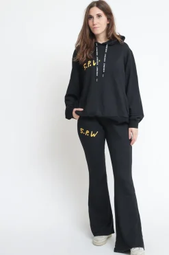 Graffiti Flare Salma Pant - Acid Black