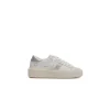 Hill Low Platform Calf - White Silver