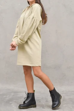 Hoodie Dress - KHAKI