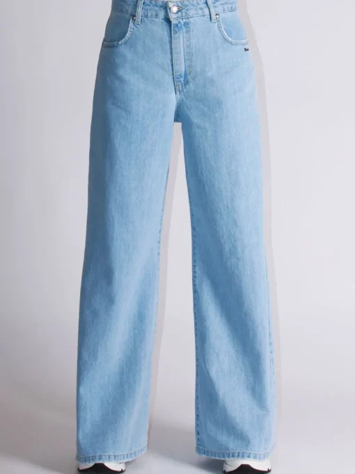 Jeans Palazzo Ampio Bleach - Colore Unico