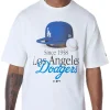 LA Dodgers MLB Script Open White T-Shirt - Open White