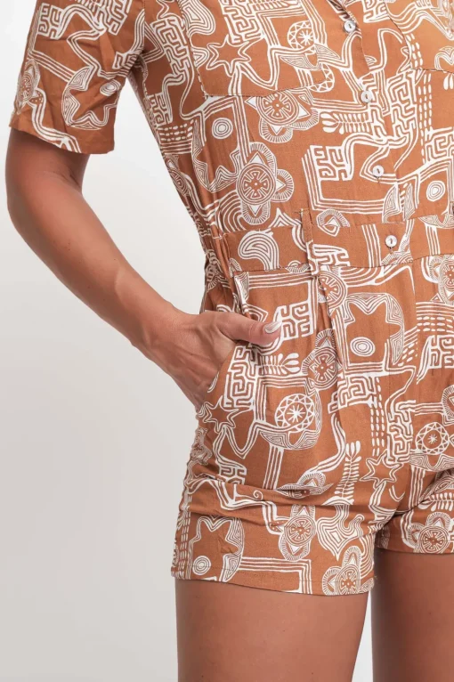 Ladies Playsuit - Desert Tribal