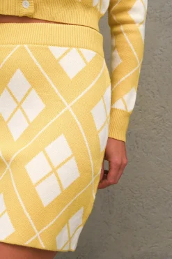 Ladies Skirt - Yellow Cream