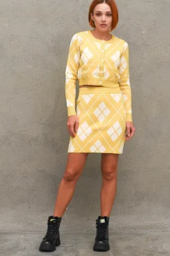 Ladies Skirt - Yellow Cream