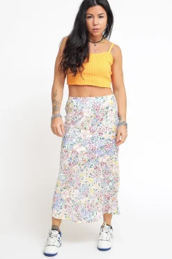 Ladies Skirt Painted Multi Floral