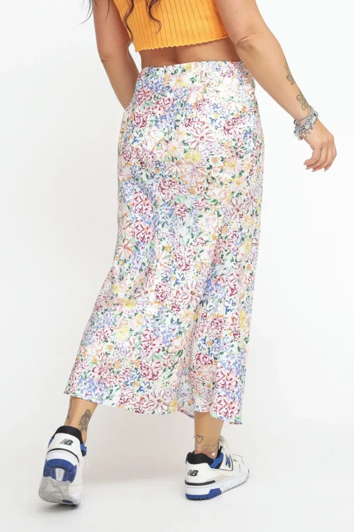 Ladies Skirt Painted Multi Floral