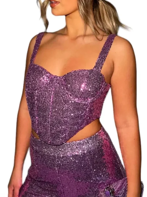 Ladies Top - Orchid Pink Sequin