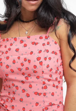 Ladies Top - Pink Strawberry