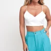Ladies Top - White Satin