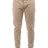 M Chinos Slim Raso - Cammello