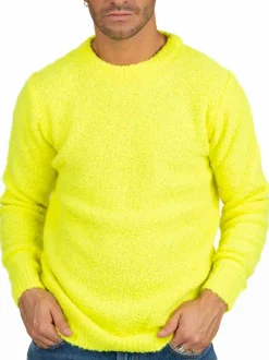 M Girocollo Rasato Rov - Giallo Fluo