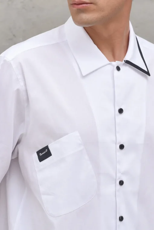 Over Pop Shirt - White